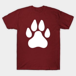 Dog paw print WHITE T-Shirt